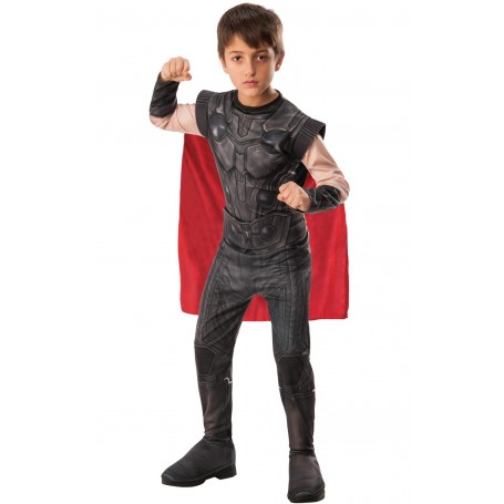 Thor (5-7 år) dräkt med kappa avengers