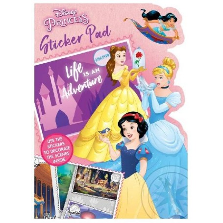 Disney Princess pysselbok 5 färgscener och 50 st klistermärken