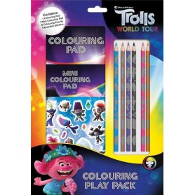 Trolls II pysselpaket med pennor klistermärken för barn
