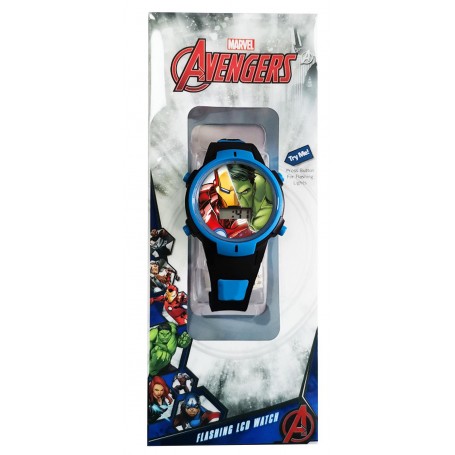 Avengers blinkande digital barnklocka med LED-lampor