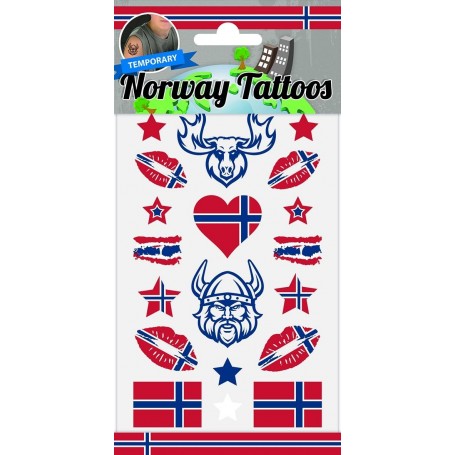 Norge 18 st tatueringar norska viking älg norway