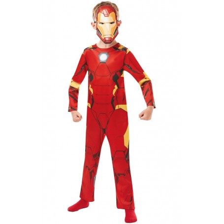 Iron man 98/104 cl (3-4 år) dräkt med mask avengers marvel