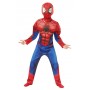 Spiderman deluxe 134/140 cl (9-10 år) vadderad dräkt med mask