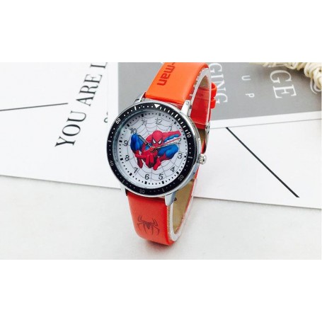 Barnklocka röd spiderman analog armbandsklocka plastrem klocka