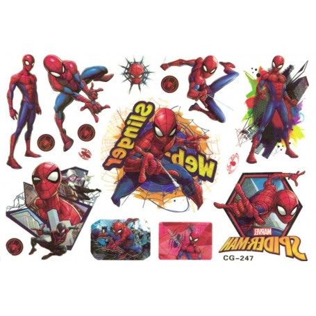 Spiderman 10 st barntatueringar – superhjälte gnuggisar