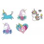 Unicorn barntatueringar 10 st gnuggisar på separata ark
