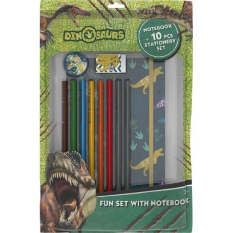 Dinosaurie anteckningsbok suddi pennor dinosaurier pyssel dino