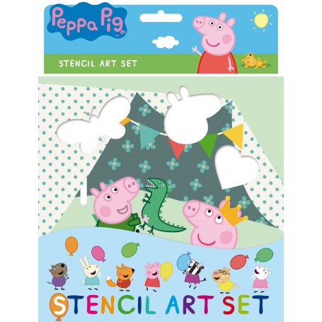 Peppa Pig ritmallar 6 st schabloner pyssel för barn