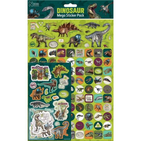 Dinosaurier Megapack 150 st klistermärken pyssel dekoration