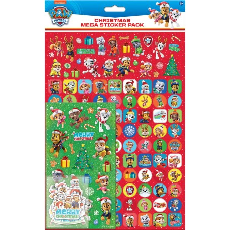 Paw Patrol Julmegapack 150 st klistermärken pyssel dekoration