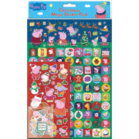 Peppa Pig Julpaket 150 st klistermärken pyssel dekoration