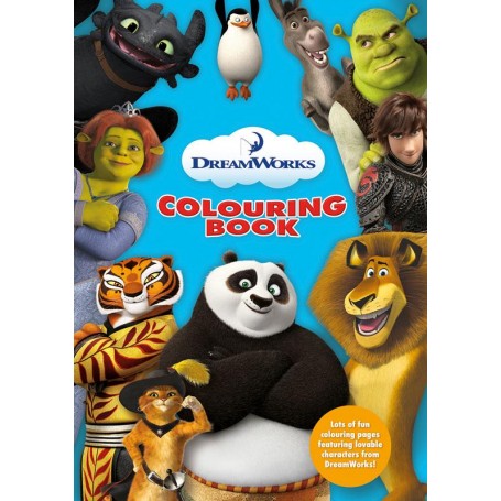 Dreamworks målarbok 32 sidor pysselbok shrek madagaskar