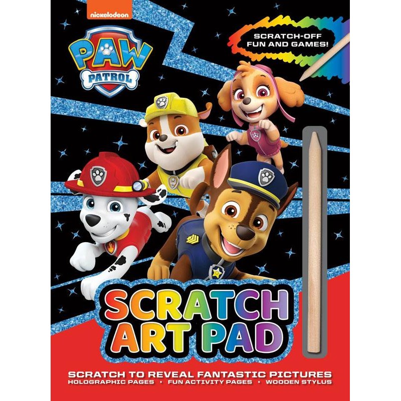 Paw patrol scratch art skrap pyssel pysselpaket pysselbok