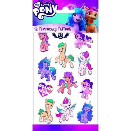 My Little Pony barntatueringar 12 st gnuggisar ponny äventyr