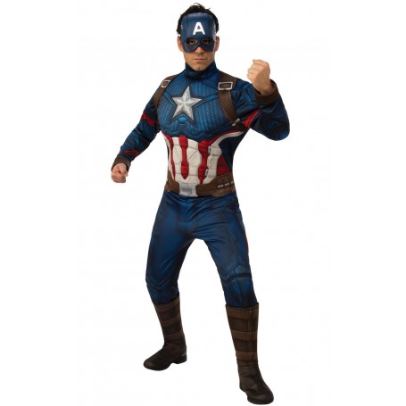 Captain america deluxe vuxen standardstorlek avengers