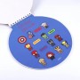 Avengers runt block med pennor och klistermärken captain america