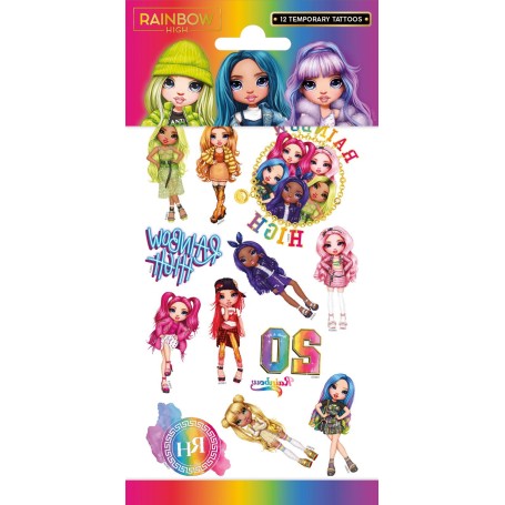 Rainbow High barntatueringar 12 st tatueringar gnuggisar