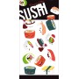 Sushi barntatueringar 12 st gnuggisar med matmotiv
