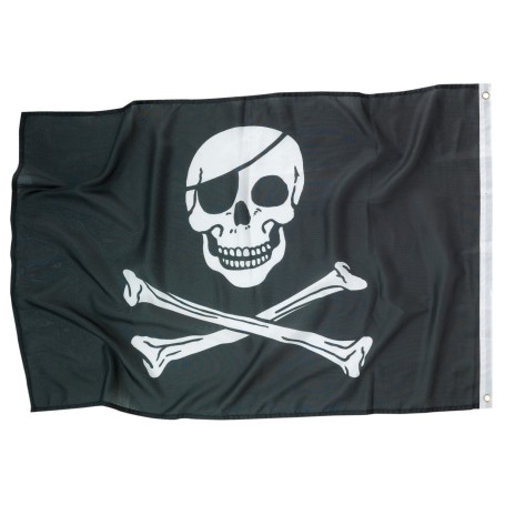 Piratflagga stor 92 cm x 60 cm barnkalas sjörövarflagga
