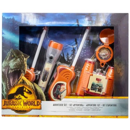 Jurassic park äventyrspaket 5 delar walkie talkie kikare dino