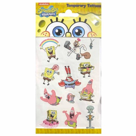 SpongeBob barntatueringar 12 st gnuggisar svampbob motiv