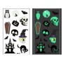 Självlysande barntatueringar 5 ark med Halloweenmotiv
