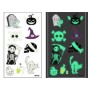Självlysande barntatueringar 5 ark med Halloweenmotiv