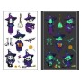 Självlysande barntatueringar 5 ark med Halloweenmotiv