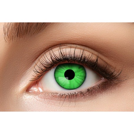 Partylinser electro green kontaktlinser färgade linser halloween