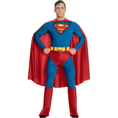 Superman vuxen dräkt med kappa stålmannen clark kent