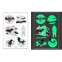 Självlysande barntatueringar 5 ark med Halloweenmotiv