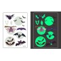 Självlysande barntatueringar 5 ark med Halloweenmotiv