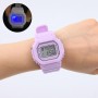 Barnklocka digital lila armbandsklocka med LED belysning klocka