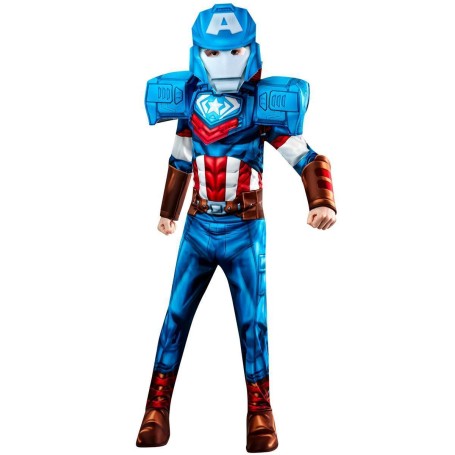 Captain america (5-7 år) dräkt med mask avengers mech strike