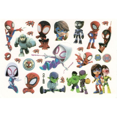 Spidey barntatueringar – 19 st Spiderman-motiv