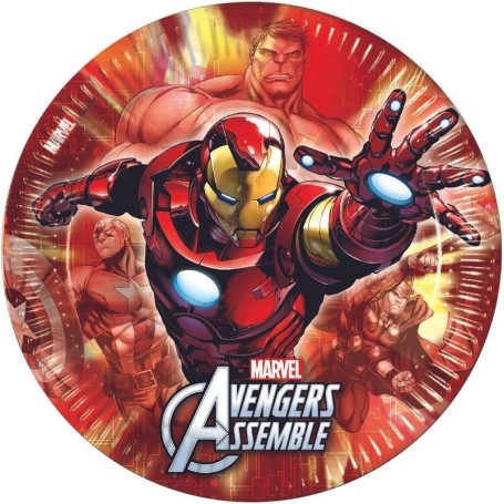 Avengers engångstallrikar 23 cm 8 st hulk iron man tallrikar