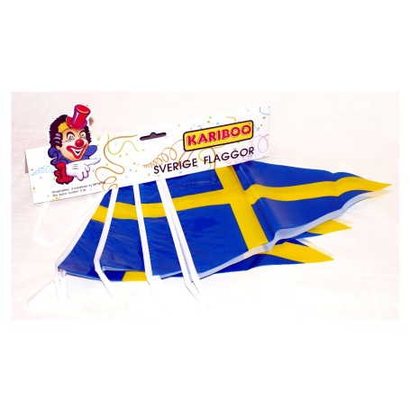 Sverige banner 4 meter 11 vimplar flaggor svenska flaggan blågul