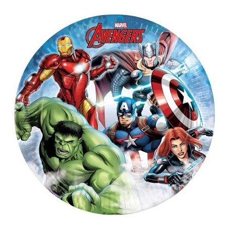 Avengers engångstallrikar 23 cm 8 st hulk iron man tallrikar