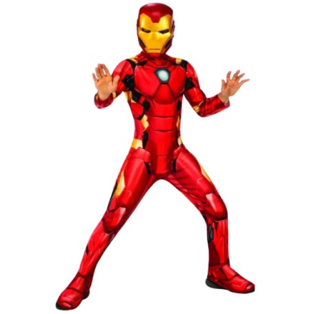 Iron man deluxe 134/140 cl (9-10 år) dräkt med mask avengers marvel