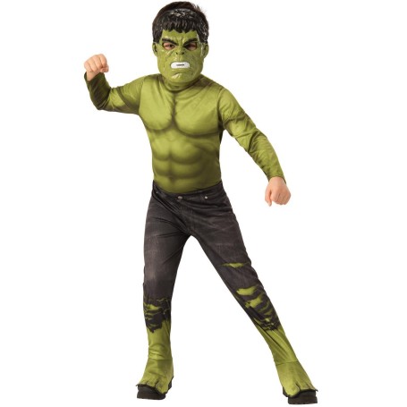 Hulk (5-7 år) dräkt med mask avengers endgame hulken