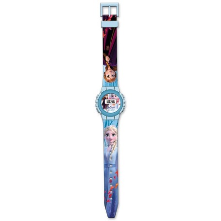 Frozen II digital barnklocka med Elsa och Anna med Frosttema