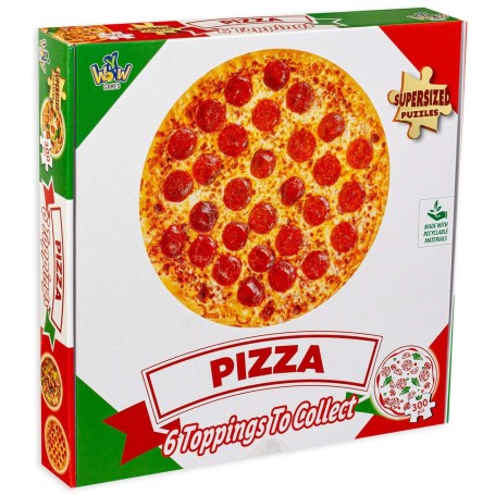 Stort runt pussel 300 bitar pizza roligt matpussel pussel pyssel