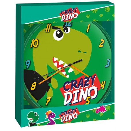 Dinosaurie barnklocka väggklocka klocka barnrum dino grön