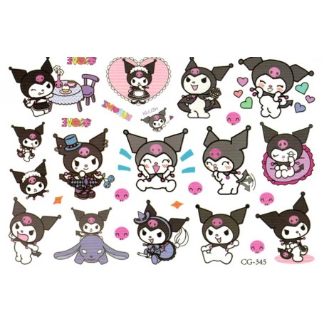 Hello Kitty barntatueringar 16 st gnuggisar för kalas och lek