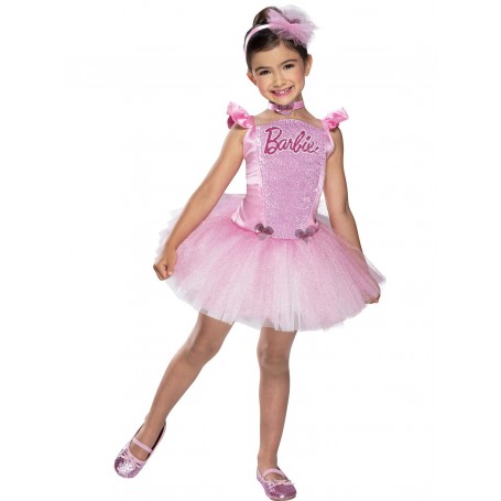 Barbie ballerina 110/116 cl (5-6 år) klänning paljetter diadem
