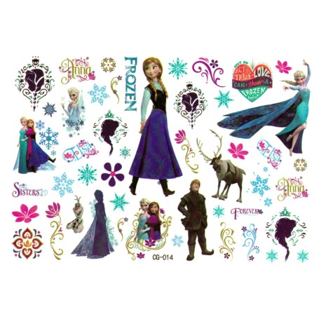 Frozen barntatueringar 25 st gnuggisar med Elsa och Anna