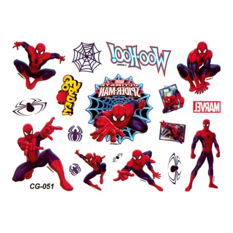 Spiderman 15 st barntatueringar tatuering avengers