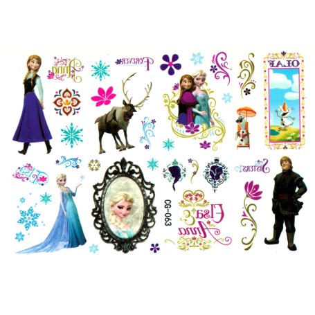 Frozen barntatueringar 20 st gnuggisar med Elsa och Anna