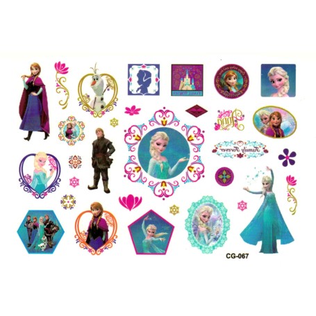 Frozen-tatueringar för barn – 20 Elsa och Anna motiv