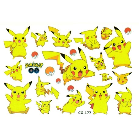 Pokémon-tatueringar för barn – 16 Pikachu & vänner-motiv